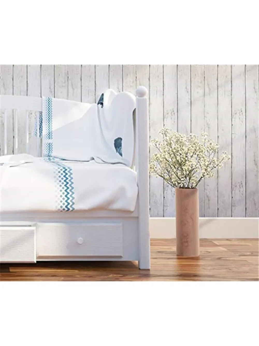 White Wood Wallpaper Peel Stick Rustic Farmhouse Shiplap Contact Paper Decor